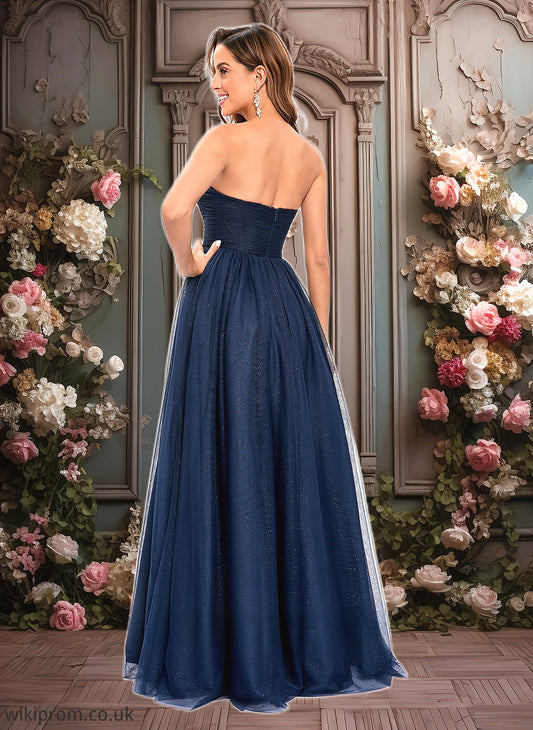 Patience Ball-Gown/Princess Sweetheart Sweep Train Tulle Prom Dresses With Beading Sequins SWKP0025848