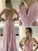 Chic Pink Spaghetti Straps Chiffon With Handmade Beading Prom Dresses