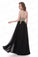 Classy Formal Lace Chiffon Black And Gold Long Prom Dresses Prom Gowns