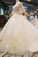 Ball Gown Wedding Dresses Off-The-Shoulder Floor-Length Lace Up Back