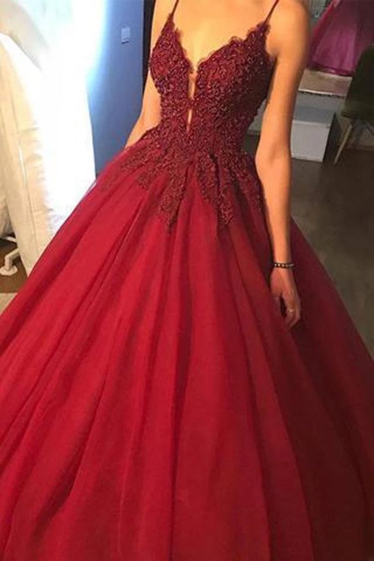 Prom Dresses A Line Tulle With Beading Bodice