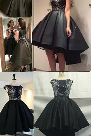 Cute Sparkly Black Prom Dress For Teens Homecoming Dress Sweet 16 Gowns WK149