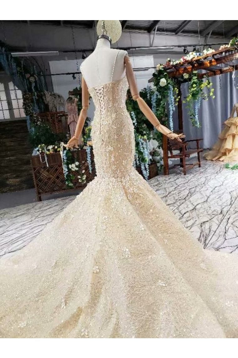 Ball Gown Wedding Dresses One Meter Train Sweetheart Top Quality Appliques Tulle Beading