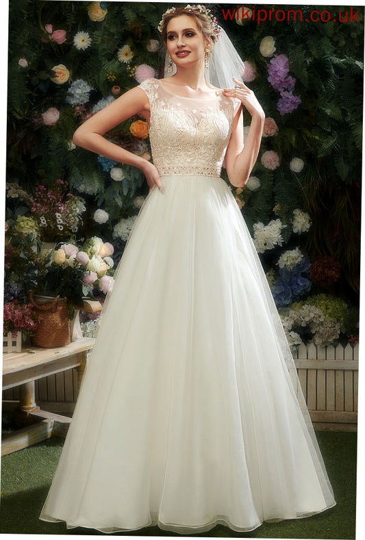 Wedding Dresses A-Line Wedding With Reagan Illusion Dress Sequins Beading Lace Court Train
