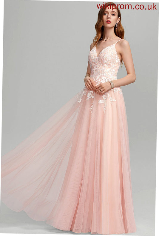 Floor-Length Prom Dresses Kay Tulle Sweetheart Ball-Gown/Princess With Sequins