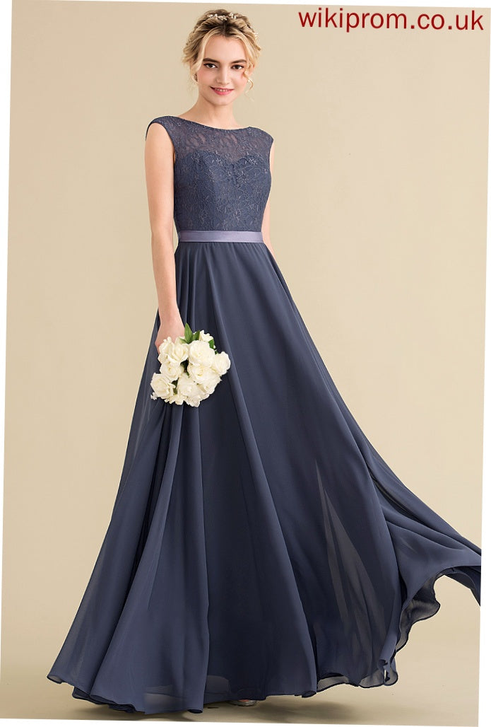 A-Line Neckline ScoopNeck Fabric Length Silhouette Embellishment Floor-Length Bow(s) Tiara Floor Length Sleeveless Bridesmaid Dresses