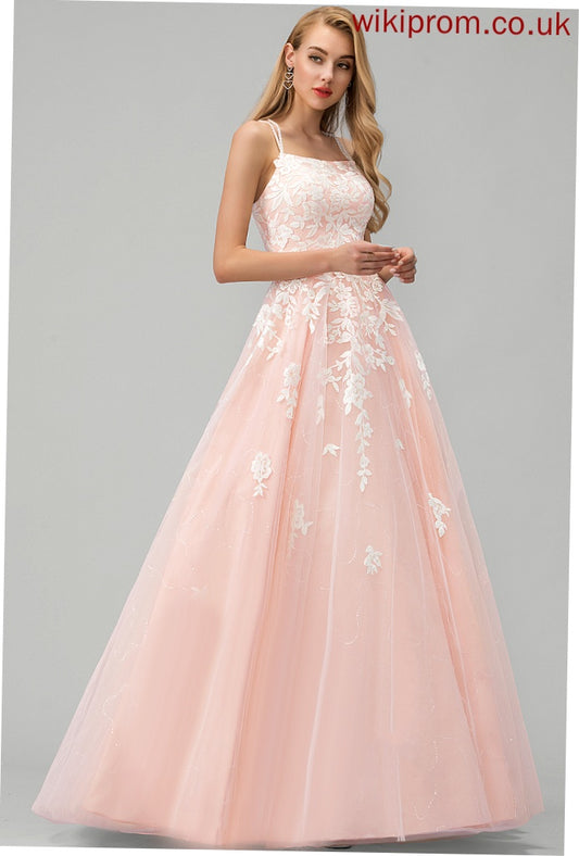 Floor-Length Prom Dresses Tulle Philippa Sequins Ball-Gown/Princess With Square