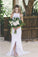 2022 Open Back Sleeveless Lace Halter Mermaid Slit Beach Wedding Dress White Bridals Dress WK323