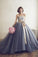 Elegant Sleeveless Lace Appliques Tulle Strapless With Bowknot Ball Gown Prom Dresses
