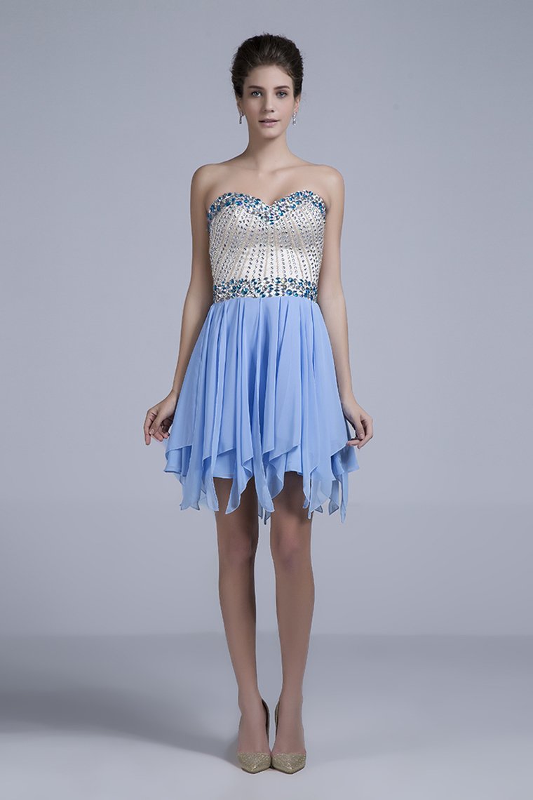 Stunning Homecoming Dresses Sweetheart A Line Short/Mini With Beads New Arrival