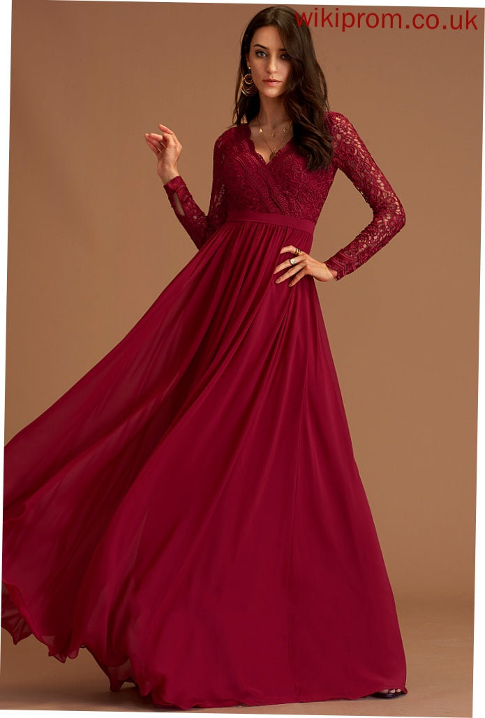 Chiffon Dresses A-line Formal Dresses Isabela V-Neck