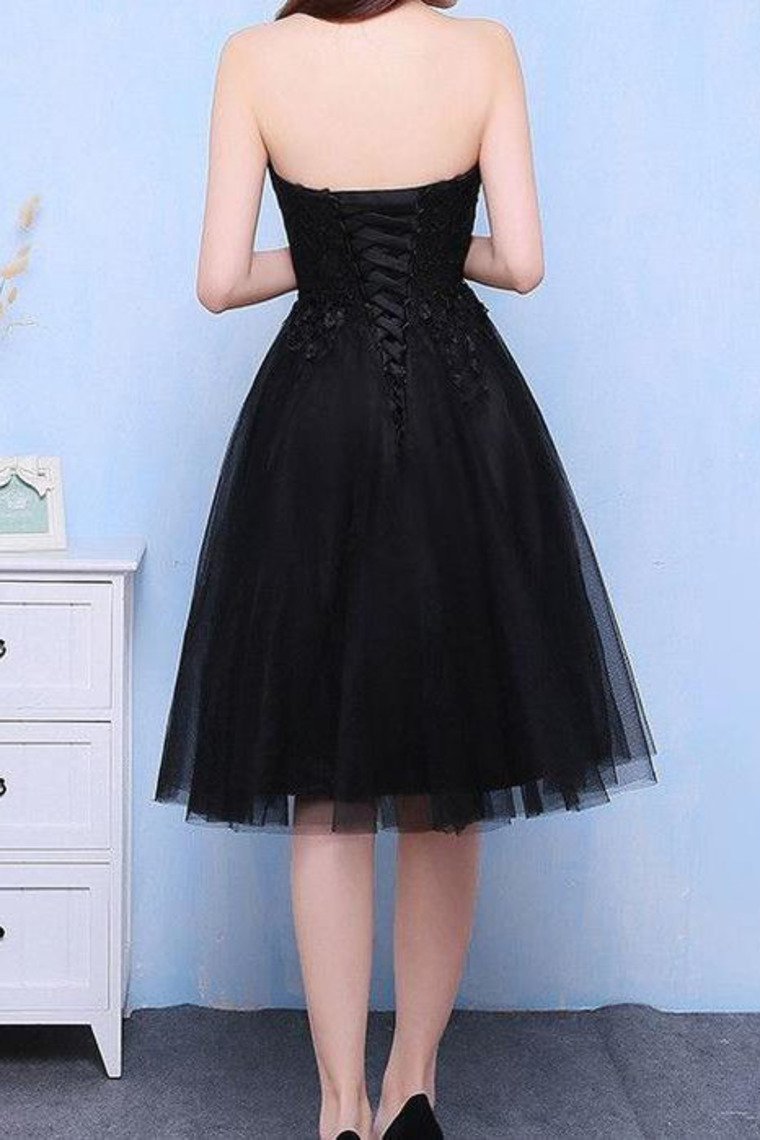 New Arrival Homecoming Dresses Sweetheart Tulle With Applique And Cape