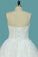 Sweetheart Organza A Line Wedding Dresses With Applique And Beads Sweep Train