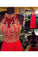 A-Line Halter Sleeveless Open Back Chiffon Red Beaded Long Rhinestone Prom Dresses WK947