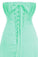 Cheap Classy Mint A-line Strapless Beading Chiffon Sleeveless Pleat Long Prom Dresses WK774