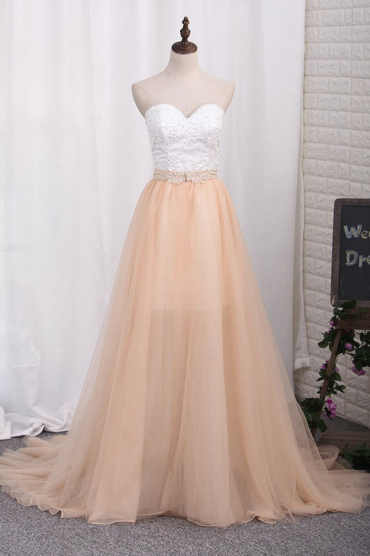 Detachable Wedding Dresses Sheath/Column Sweetheart