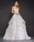 A-line 3D Lace Appliques V Neck Strapless Wedding Dresses Chapel Train Wedding Gowns WK924