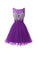 Tulle Scoop Beaded Bodice Homecoming Dresses A Line Short/Mini
