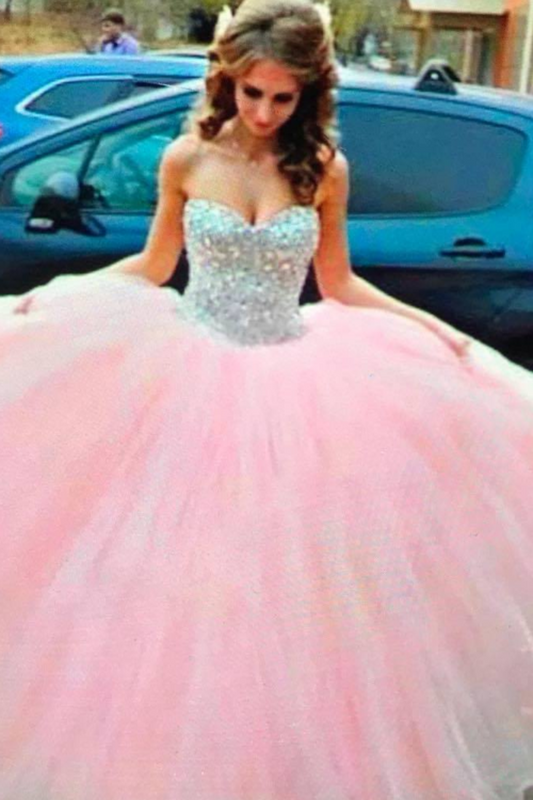 Quinceanera Dresses Sweetheart Ball Gown Floor-Length Beaded Bodice