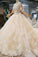 Luxury Wedding Dresses Off-The-Shoulder Top Quality Lace Long Train Half Sleeves Lace Up Back