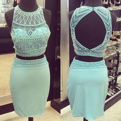 Charming Short Two Piece Prom Dresses Two pieces Homecoming Dresses WK327