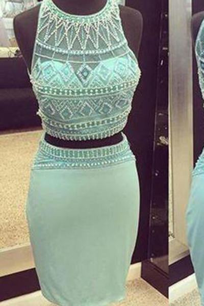 Charming Short Two Piece Prom Dresses Two pieces Homecoming Dresses WK327
