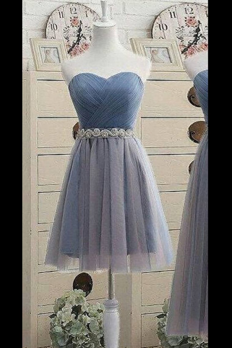 Simple Homecoming Dresses A-Line Sweetheart Tulle Above Knee Length