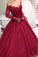 Charming Prom Dress Long Prom Dress Gowns Long Sleeve Tulle Evening Dress Women Dress WK844
