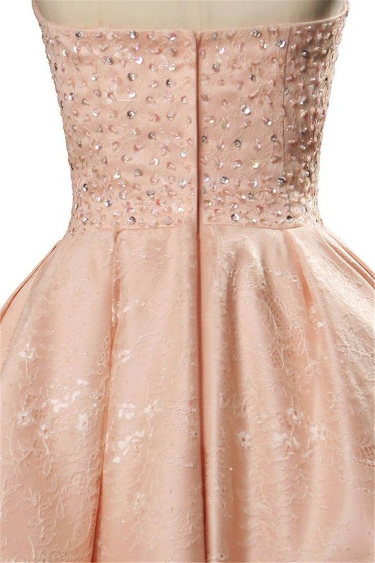 New Arrival Prom Dresses A Line Sweetheart Lace With Beading