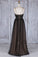 A Line Black Tulle V Neck Backless Lace Appliques Prom Dresses Simple Evening Dresses WK874