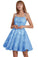 A Line Blue Lace Appliques Homecoming Dresses Backless Above Knee Short Prom Dresses H1138