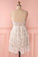 A Line Spaghetti Straps Short Lace Ivory V Neck Homecoming Dress Short Prom Dresses WK857