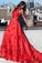 A line Red Halter Satin Prom Dresses Sleeveless Appliques Dance Dresses PW713