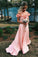 A line Red Off the Shoulder Prom Dresses Sweetheart Flowers Evening Dresses WK527