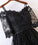 Black Short Sleeve High Low Homecoming Dresses Lace Appliques Sweetheart Prom Dress H1082