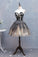 Cute Sweetheart Spaghetti Straps Tulle Short Prom Dresses Black Homecoming Dresses H1029
