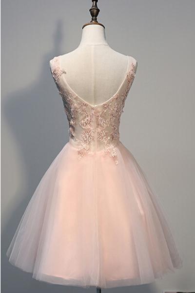 Charming V-neck Backless Short Prom Dresses Homecoming Dresses WK546