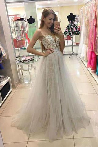 High Fashion A-Line Sweetheart White Lace Long Prom/Evening Dress WK418