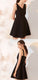 Black Sleeveless V Neck A Line With Bowknot Homecoming Dresses