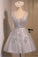 Charming A-Line Knee Length Sleeveless Tulle With Applique Homecoming Dresses