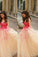 Cinderella Appliques Ball Gown Tulle Prom Dress Wedding Dresses