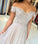 Off the Shoulder Sweetheart Lace Appliques Prom Dresses with Chiffon Party Dresses P1023