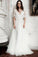 Boho Wedding Dresses Floor Length V Neck Long Rustic Wedding Gown Bridal Dress WK233