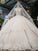 Princess Scoop Two Layers Ball Gown Wedding Dresses 3/4 Sleeves Wedding Gowns WK771