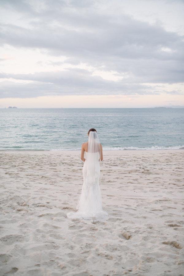 Subtle Sweetheart Strapless Lace Mermaid White Sleeveless Tulle Beach Wedding Dresses WK278
