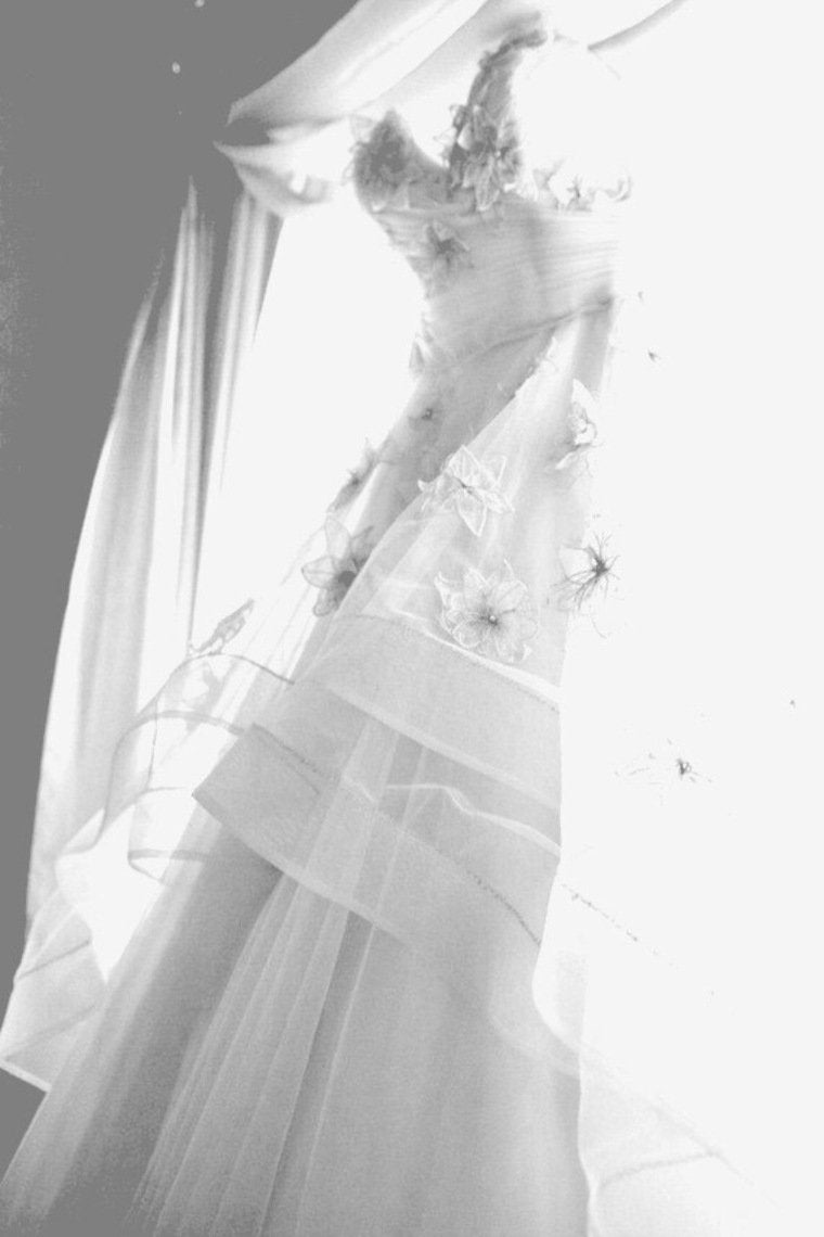 Sweetheart Wedding Dresses A Line Tulle With Ruffles And Handmade Flowers