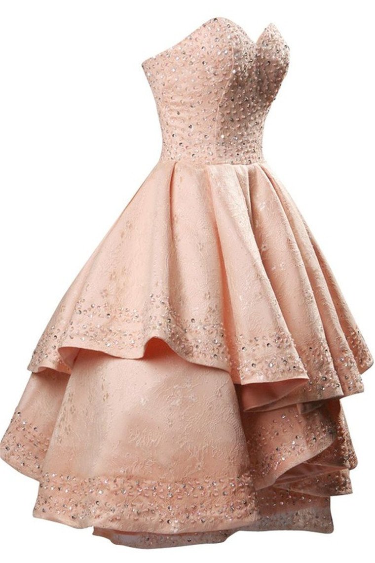 New Arrival Prom Dresses A Line Sweetheart Lace With Beading