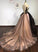 Black Lace V Neck A Line Tulle Formal Prom Dress Long Lace up Ball Gown Evening Dresses WK294
