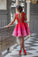 2024 Red Lace Appliques Top Cap Sleeves Multi Colors Tulle Short Homecoming Dresses WK645