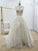 A Line Floral Appliques Beach Wedding Dresses Backless Tulle Boho Wedding Gowns WK947